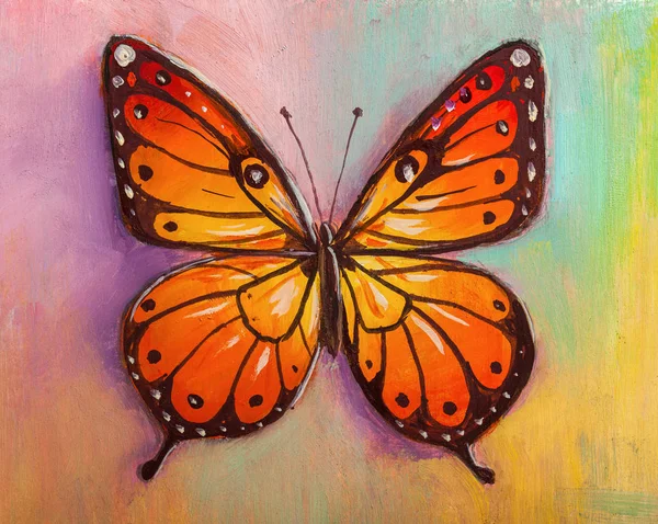 Peinture abstraite papillon — Photo