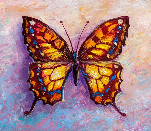Peinture abstraite papillon — Photo