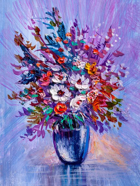 Oil painting flowers