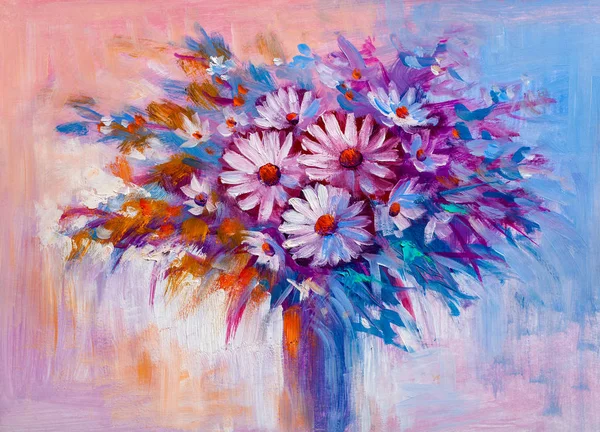 Oil painting Daisy flowers