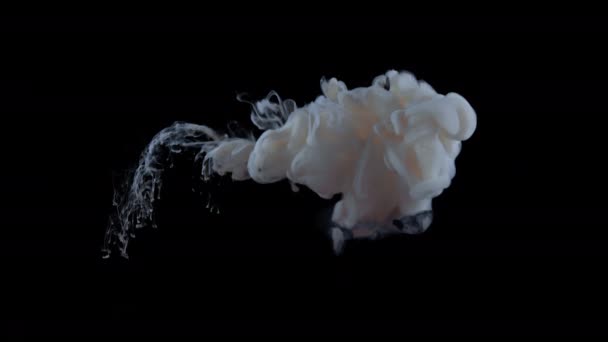 Animación Abstracta Explosión Del Humo Nube Acrílica Coloreada Vista Cerca — Vídeo de stock