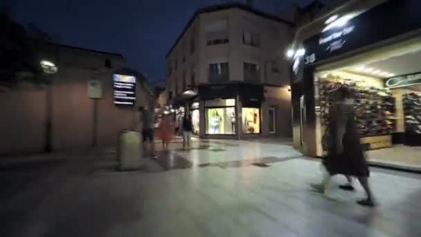 Callela Night City Life Timelapse Klein Spanje Catalonia Costa Brava — Stockvideo