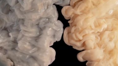 Renkli akrilik bulut soyut duman patlama animasyon. Görünümü kapat