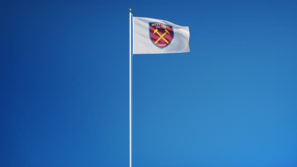 Stratford Londen Engeland Juli 2018 West Ham United Vlag Zwaaiend — Stockvideo