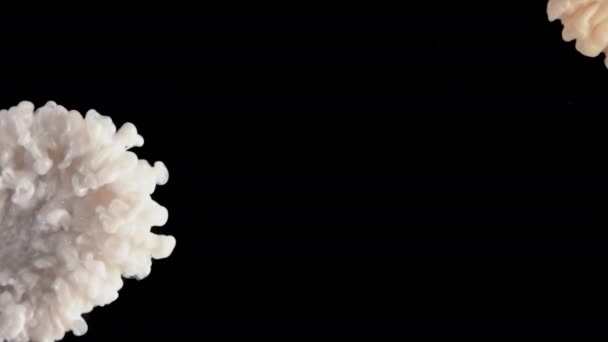 Кольорова Акрилова Хмара Абстрактна Анімація Вибуху Диму Крупний План Перегляду — стокове відео