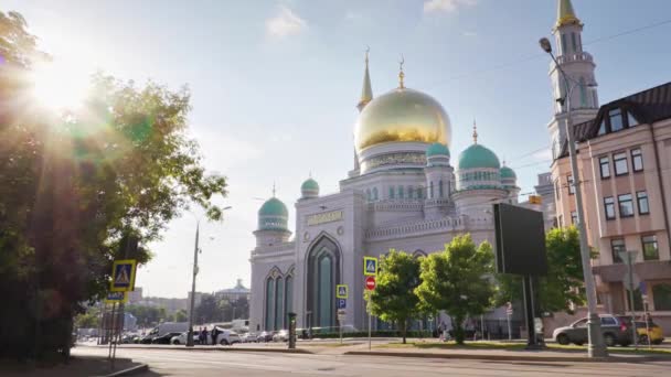 Moscow Cathedral Mosque Close — Stock Video