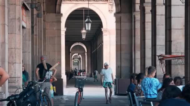 Barcelona Catalonia Espanha Julho 2018 Cenas Vida Cultural Cidade Barcelona — Vídeo de Stock