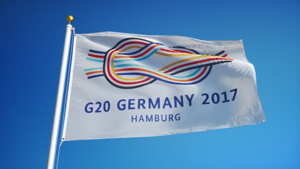 Germania Hamburg Luglio 2017 G20 2017 Germania Gruppo Dei Venti — Video Stock