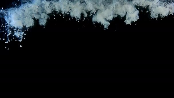 彩色丙烯酸云抽象烟雾爆炸动画 特写视图 — 图库视频影像