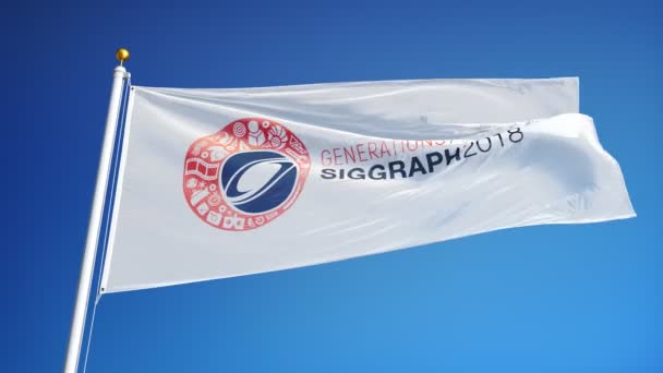 Канада Ванкувер Серпня 2018 Siggraph 2018 Поколінь Прапор Розмахуючи Повільному — стокове відео