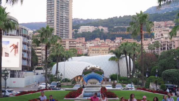 Monte Carlo Monaco July 2018 Panoramic View Facade Monte Carlo — Stock Video