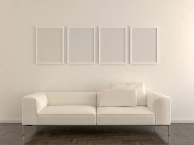 Boş resim çerçevesi - 3d render