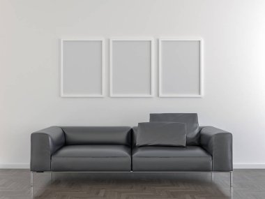 Boş resim çerçevesi - 3d render