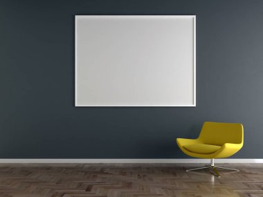 Boş resim çerçevesi - 3d render