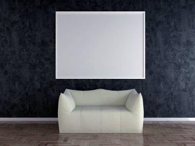 Boş resim çerçevesi - 3d render