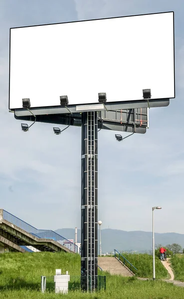 Nagy Billboard Üres Modell Akár — Stock Fotó