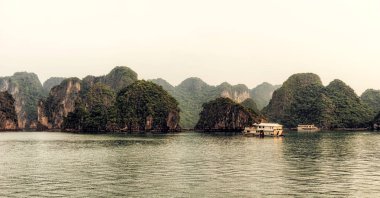 Vietnam Halong Körfezi güzel Panoraması