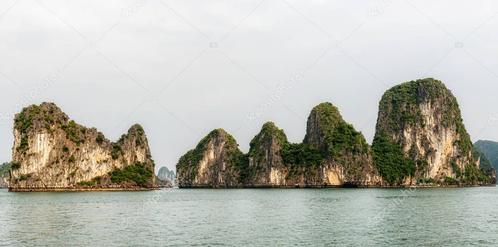 Halong Bay in Vietnam is Unesco World Heritage Site and most visited place near Hanoi.