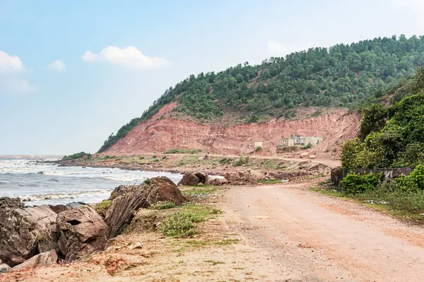 Dirt Road Vinh City Vietnam Dirt Road Coast Line Bay — Stock Photo, Image