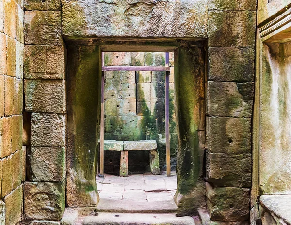 Ruiny Terasa Slonů Angkoru Siem Reap Kambodža Lemované Slon Řezby — Stock fotografie