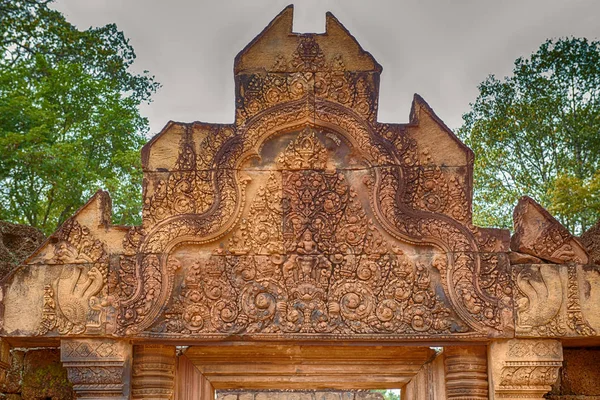 Banteay Srei Ist Ein Kambodschanischer Tempel Aus Dem Jahrhundert Der — Stockfoto
