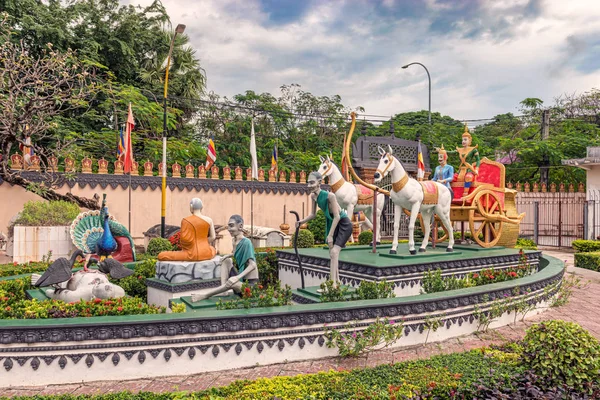 Siem Reap Camboya Noviembre 2017 Escena Wat Preah Prom Rath —  Fotos de Stock