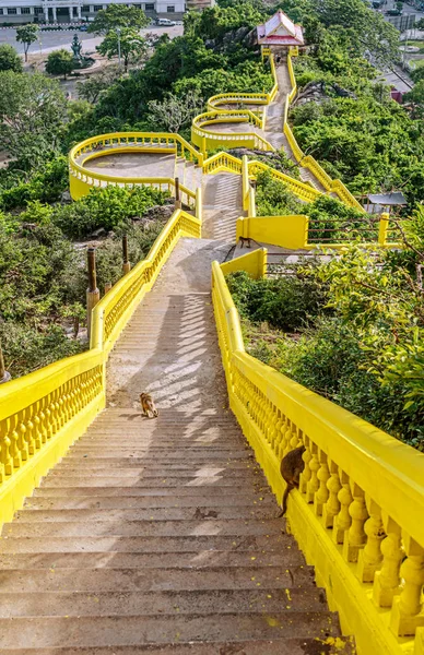Khao Chong Krachok Jest Klasztor 395 Kroków Wzgórza Regionie Prachuap — Zdjęcie stockowe
