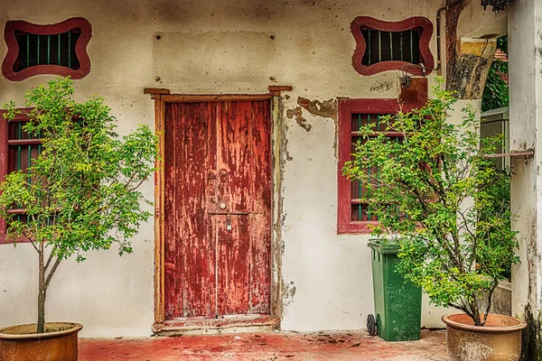 Giriş Kapısı Nın Tarihi Şehir Georgetown Malezya Eski Sömürge Evde — Stok fotoğraf