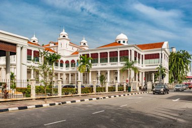 George Town, Penang, Malezya - 8 Aralık 2017: Anayasa Mahkemesi binalar, George Town, Penang, Malezya