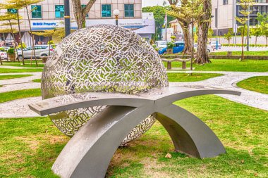 Georgetown, Penang, Malezya - 9 Aralık 2017: Georgetown, Malezya parkta Modern Sanat.