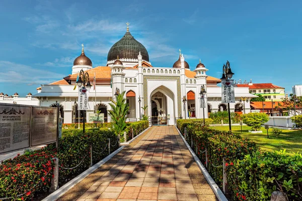 Джордж Таун Малайзия Января 2018 Года Вид Главный Вход Мечеть — стоковое фото