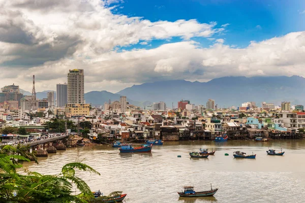 Nha Trang Vietnam Diciembre 2017 Barcos Pesca Bahía Nha Trang — Foto de Stock