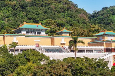Taipei, Tayvan - 16 Ocak 2018: Ulusal Sarayı Müzesi Taipei, Tayvan gelen turist.