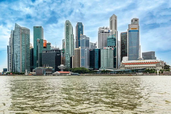 Singapore Gennaio 2018 Veduta Panoramica Sullo Skyline Dei Grattacieli Del — Foto Stock