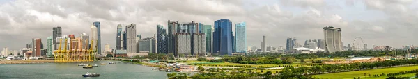 Singapore Dec 2018 Panoramic Landscape Downtown Skyline Och Hamnen Staden — Stockfoto