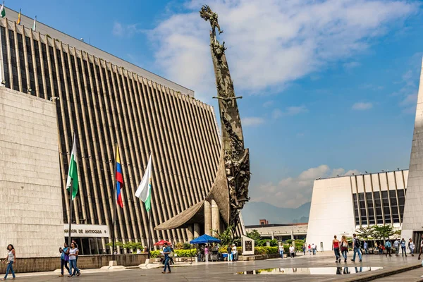 Medellin Κολομβία Μαρτίου 2018 Μνημείο Άτομα Της Antioquia Γλυπτό Από Εικόνα Αρχείου