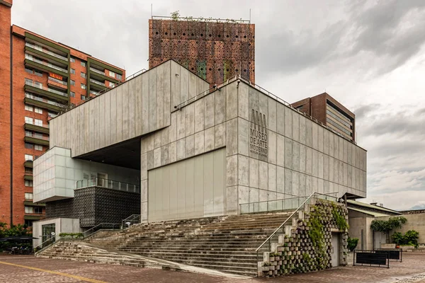 Медельин Колумбия Марта 2018 Года Футуристическая Архитектура Здания Музея Современного — стоковое фото