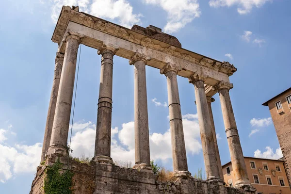 Roma Daki Satürn Tapınağı Roma Forumu Nun Batı Ucundaki Capitoline — Stok fotoğraf