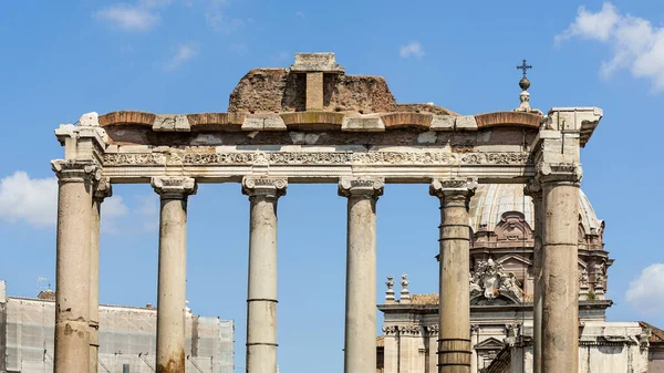 Templo Saturno Roma Italia Las Ruinas Del Templo Encuentran Pie — Foto de Stock