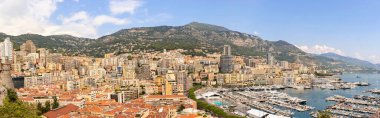Monte Carlo şehrinin Panoraması, Monako.