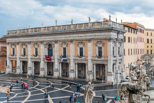 Rom Italien September 2014 Turister Museo Capitolini Byggnaden Rom Italien — Stockfoto