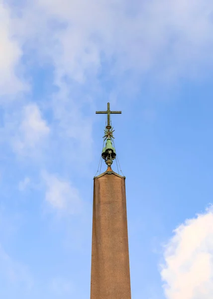 Vista Grandioso Obelisco Centro Piazza San Pietro Viene Dall Antico — Foto Stock