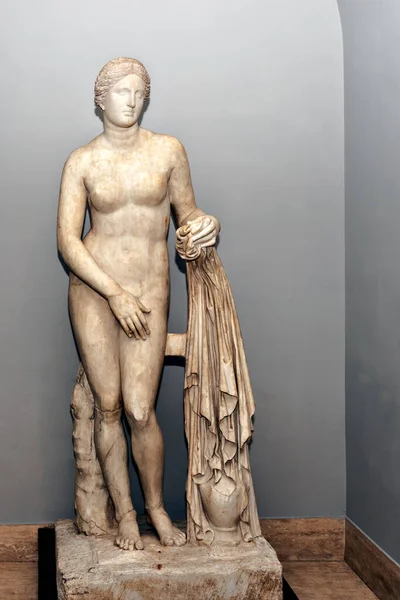 View Aphrodite Cnidus Marble Statue Vatican Museum Carved 350 One — Stock Photo, Image