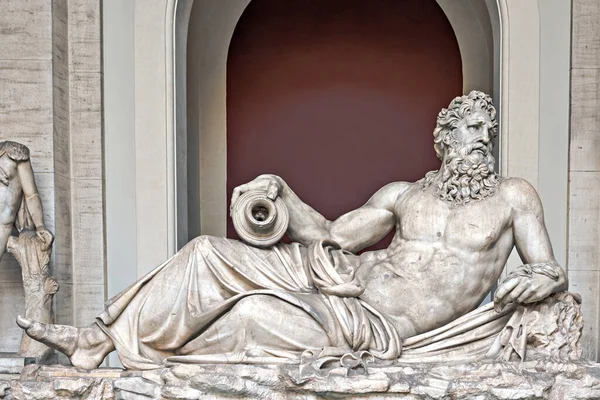 Vista Estatua Del Río Dios Museo Vaticano —  Fotos de Stock