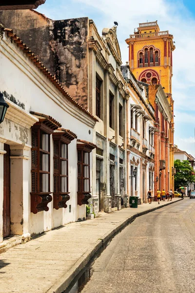 Cartagena Colombia Mars 2017 Utsikt Över Husen Som Leder Till — Stockfoto