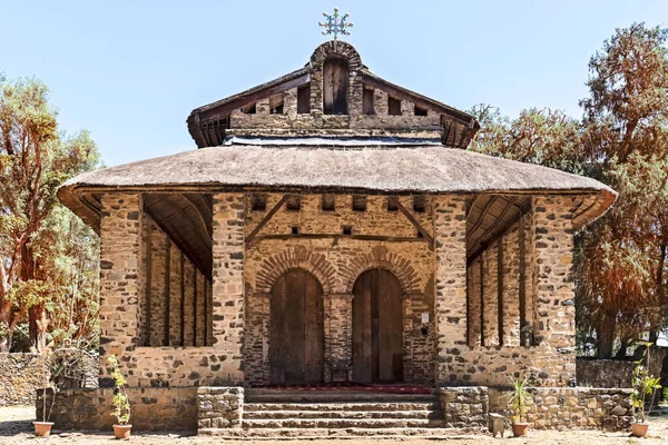 Veduta Della Chiesa Cristiana Gondar Etiopia Chiama Debre Birhan Selassie — Foto Stock