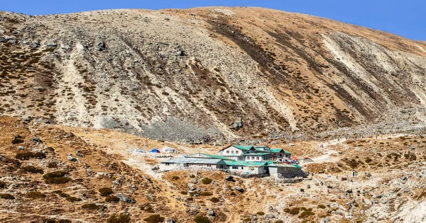 Vale Cénico Nas Montanhas Himalaia Caminhada Everest Base Camp Entre — Fotografia de Stock