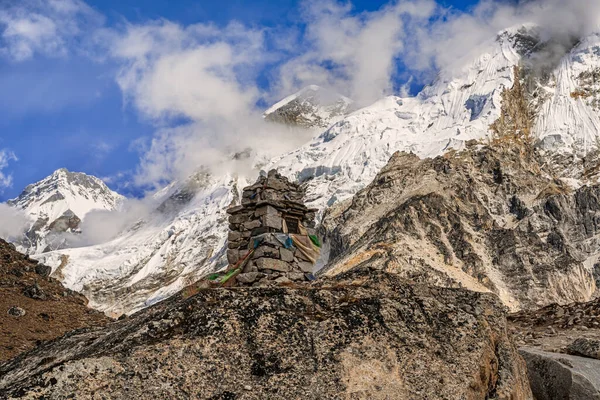 Gorak Shep Nepal Listopada 2018 Pomnik Ricka Hitcha Drodze Everest — Zdjęcie stockowe