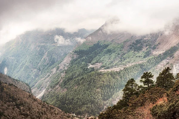 View Landscape Himalayan Mountains Everest Base Camp Trek Pheriche Namche — Stock Photo, Image