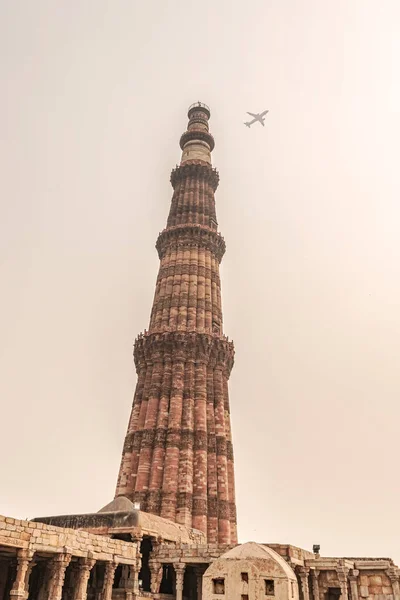 Der Qutub Oder Qutab Ist Das Höchste Minarett Der Welt — Stockfoto